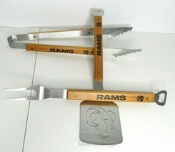 Los Angeles Rams NFL Sportula 3 pc Grilling Set Spatula, Fork &amp; Tongs New - £24.19 GBP