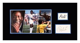 Pele Autograph Card Museum Framed Ready to Display - £622.03 GBP