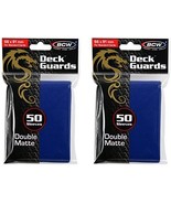 BCW 100ct Deck Guard BLUE MATTE Finish for Stardard Size Collectable Car... - £7.56 GBP