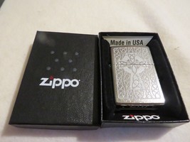 Beautiful Rare Celtic Cross Zippo Lighter - £30.26 GBP