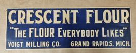 Antique Crescent Flour Voigt Milling Company Sign Bakery Grand Rapids Michigan B - £72.82 GBP