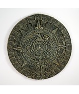 Aztec Solar Sun Inlay Stones Calendar Plaque Green Wall Decro 11.5&quot; Wide... - £31.59 GBP