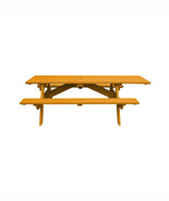 Natural Solid Wood Outdoor Picnic Table Umbrella Hole - $3,042.38 CAD