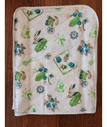 1950s MCM Atomic Quilted  Vinyl Plastic Appliance Cover Teal Farm Fruit ... - $432.57 MXN