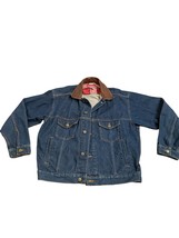 Vintage Marlboro Country Store Denim Jacket Leather Collar  - $53.04