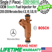 Single New Genuine Bosch Fuel Injector For 2002-2008 Mercedes-Benz G500 5.0L V8 - £66.40 GBP