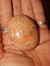 Genuine PEACH MOONSTONE Palm Stone - Large Tumbled Moonstone - £11.95 GBP