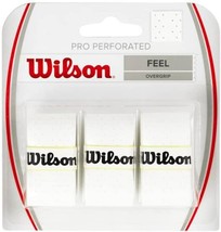 Wilson - WRZ4005WH - Perforated Pro Tennis Racquets Over Grip -White - Pack of 3 - £11.77 GBP