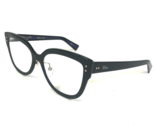 Dior Eyeglasses Frames DiorExquiseO 2XB Black Blue Cat Eye Thick Rim 52-... - $143.54