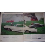 Ford Mercury Two Page Magazine Print Ad 1964 Barn Burning - $12.33 CAD