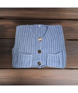 Unbranded Crochet Style 3 Button Sleeveless Sweater W/ 2 Pockets Women’s... - $323.57 MXN