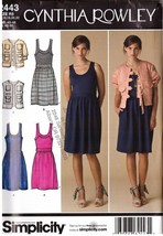 Misses&#39; Dress &amp; Jacket or Vest 2010 Simplicity Pattern 2443 Sizes 14-22 ... - $12.00