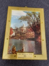 VINTAGE 1957 ADVERTISING THERMOMETER! Plastic FRAME Calendar 6”x8” Perry... - £27.26 GBP