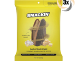 3x Bag Smackin&#39; Garlic Parmesan Flavor Jumbo Sunflower Seeds | 4oz | Sma... - $19.22