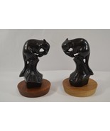Herta Gerz Black Squirrel Figurines Canadian Wildlife Sculpture Vtg Art ... - £45.52 GBP