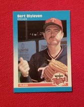 1987 Fleer Mini Bert Blyleven #9 Minnesota Twins FREE SHIPPING - $1.82