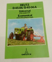 Vintage 1975 Deutz D4506 Diesel Tractor Catalog Sales Brochure Cfbraun Ann Arbor - £24.34 GBP