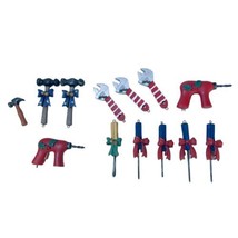 VTG Christmas Tree Mini Tools 13 Misc. Ornaments Hammer Screwdriver Drill Wrench - £18.94 GBP