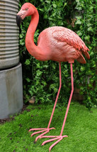 27&quot; Tall Realistic Zen Graceful Tropical Pink Flamingo Standing in Repos... - £131.88 GBP