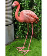 27&quot; Tall Realistic Zen Graceful Tropical Pink Flamingo Standing in Repos... - $3,011.43 MXN