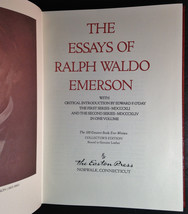 The Essays of Ralph Waldo Emerson Easton Press 1979 - £35.39 GBP