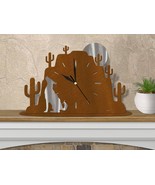 16.5in W Southwest Theme Desert Mountain Shelf or Mantel Clock - Coyote ... - €93,90 EUR