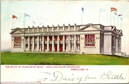 Vtg Postcard Portland OR Lewis &amp; Clark Exposition - State of Washington Building - £7.67 GBP