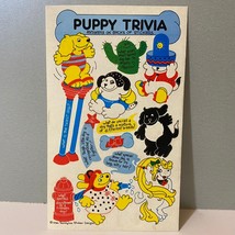 Vintage 1984 Sandylion Stickers Puppy Trivia Maxi Activity Sheet - $39.99