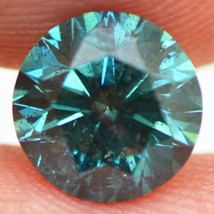 Blue Diamond Round Cut Fancy Color Loose SI2 Clarity Natural Enhanced 1.51 Carat - £1,174.68 GBP