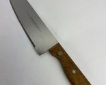 Vintage Tramontina 8&quot; Blade Chef KNIFE Serrated Stainless Brazil Wood Ha... - $19.79