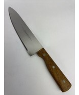 Vintage Tramontina 8&quot; Blade Chef KNIFE Serrated Stainless Brazil Wood Ha... - $376.79 MXN