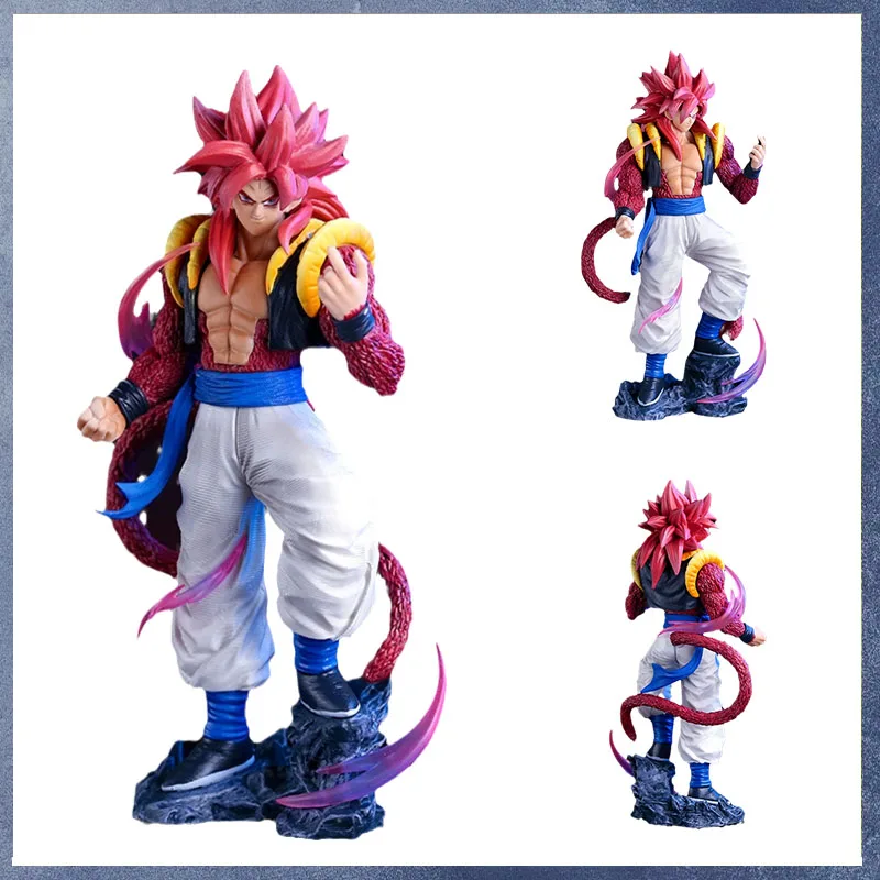 25CM Anime Dragon Ball Gogeta Action Figure GK Statue Model Son Goku Vegeta - £33.63 GBP