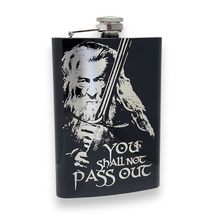 8oz BLACK You Shall Not Pass Out Flask - $21.55