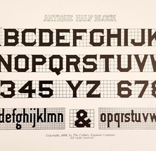 Antique Half Block Font Example 1899 Victorian Crafts Drawing Ephemera D... - $375.23 MXN