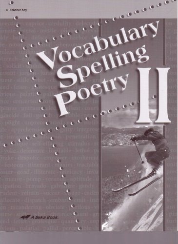 Vocabulary Spelling Poetry II (8 Teacher Key) [Paperback] A Beka - $8.00