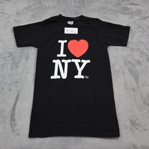 I Love NY Shirt Mens S Black Cotton Short Sleeve Crew Neck Graphic Print Tee - £15.64 GBP