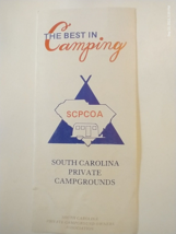 Vtg Ephemera South Carolina Private Campgrounds Scpcoa Brochure 1976 - £7.67 GBP