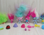 Trolls  Movie figures Fuzzbert Poppy Guy Diamond Harper Earth hair raisi... - £11.60 GBP