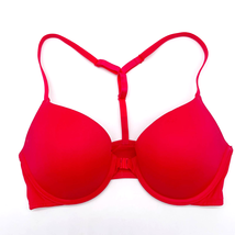 PINK Victoria&#39;s Secret Womens 34C Red Wear Everywhere Push-Up Bra Racerback  - £19.26 GBP