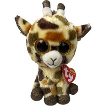 TY Silk Beanie Boos Plush Stilts the Brown Giraffe 6&quot; HD3 - $7.70