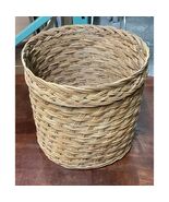 Wicker Rattan Hand Woven Laundry Basket Waste Basket - 13.5&quot;Hx13.5&quot;D - $34.27 CAD