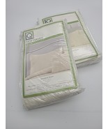 New Living Quarters New Haven Pillow Sham White Ivory Quilted Pair (2) S... - $29.13 CAD