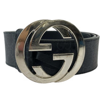 Gucci Interlocking Gg Supreme Canvas Belt Men Black One Size - $487.35