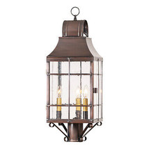 Stenton Outdoor Post Light in Solid Antique Copper - 3 Light - $534.95