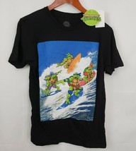 Teenage Mutant Ninja Turtles T-shirt black graphic short sleeve top Mens size S - £11.98 GBP