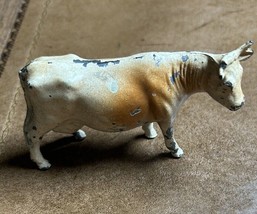 Vintage Britain’s Hollow Cast Lead Brown Spotted Cow Figure Broken Horn - £14.86 GBP