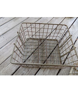 Vintage WIRE DAIRY CRATES (2) Coleman &amp; no label Stacking Dorm Bookcase ... - £13.70 GBP
