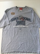 New England Patriots Superbowl XXXVIII 38 Reebok Shirt Size Large Gray Rare - $21.16