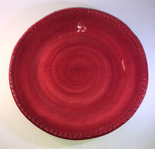 Pier 1 Imports Red/Maroon 11” Melamine Dinner Plate Dishwasher Safe-NEW-... - £39.56 GBP