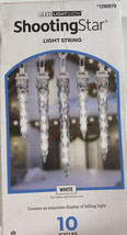 Gemmy LED Lightshow 10 White Shooting Star Icicle Lights - £32.55 GBP